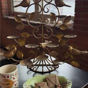 Gold Bird Candle Holder